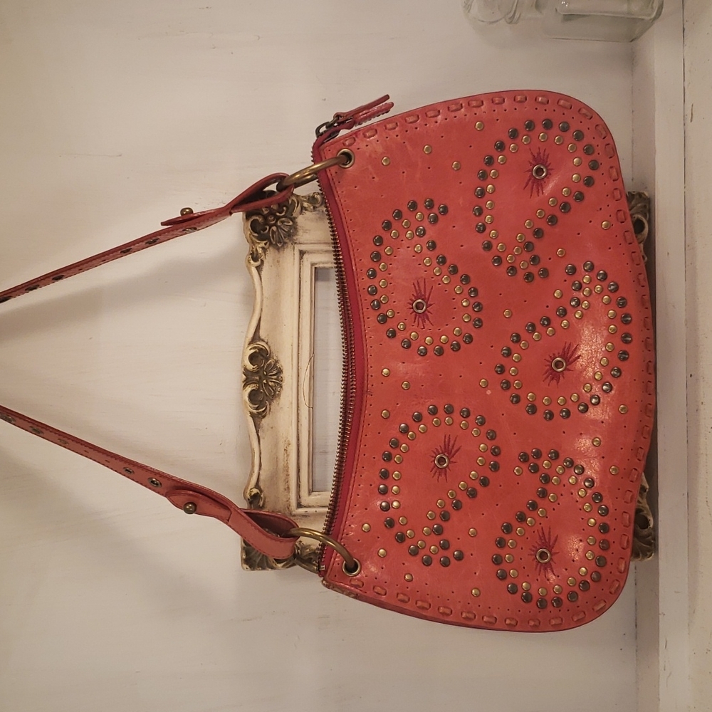 Pumpkin Orange Leather Purse